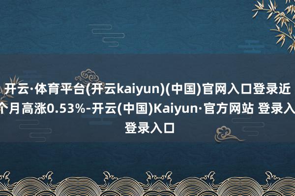 开云·体育平台(开云kaiyun)(中国)官网入口登录近6个月高涨0.53%-开云(中国)Kaiyun·官方网站 登录入口
